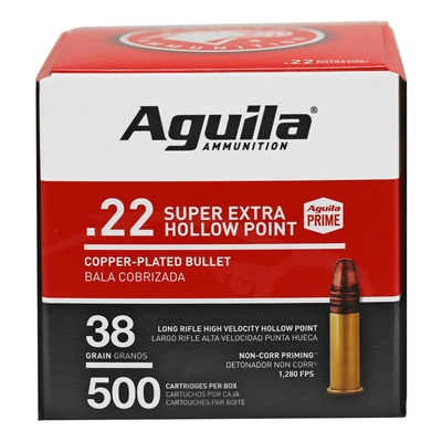 22 LR Aguila 38gr HV HP - 500 rounds